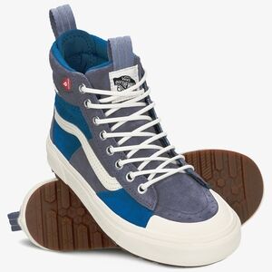 Vans Blue and Gray High-Top Sneakers
